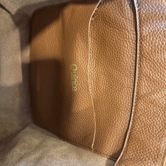 Quince Brown Leather Tote Bag - Picture 5 of 7